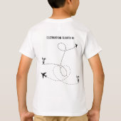 Weißer Pilotenhut, Goldstars, Flugaviator T-Shir T-Shirt (Rückseite)