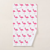 WEISSER PINK FLAMINGO HELLES BADEZIMMER TOWEL SET (Handtuch)