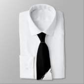 Weißer Pinsel Moderner Schwarzer Hintergrund Krawatte (Gebunden)
