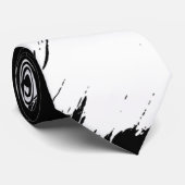 Weißer Pinsel Moderner Schwarzer Hintergrund Krawatte (Gerollt)