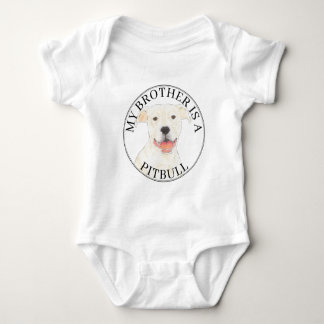 Weißer Pitbull-Hund Baby Strampler