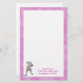 Weißer Pitbull-Welpe Briefpapier (Vorne/Hinten)