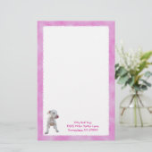 Weißer Pitbull-Welpe Briefpapier (Stehend Vorderseite)