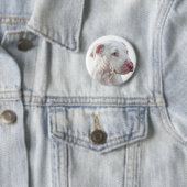 Weißer Pitbull-Welpe Button (Beispiel)