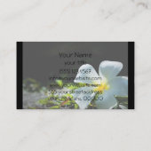 Weißer Plumeria Visitenkarte (Rückseite)