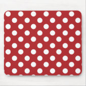 Weißer Polka-Dot Mousepad (Vorne)