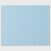 Weißer Polka-Dot über das hellblaue Wrapping Paper Geschenkpapier (Flach)