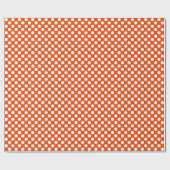 Weißer Polka-Dot über das helle Orangenpflaster Geschenkpapier (Flach)