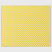 Weißer Polka-Dot über goldgelbes Umhüllungspapier Geschenkpapier (Flach)