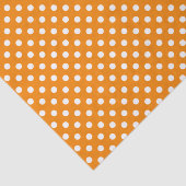 Weißer Polka-Dot über Orange-Gewebe Seidenpapier (Ausschnitt)