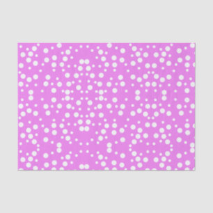 Weißer Polka Dots auf dem rosafarbenen Lavendel Ti Seidenpapier