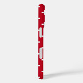 Weißer Polka kreuzt auf rot Case-Mate iPhone Hülle (Rückseite / Rechts)