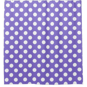 Weißer Polka-Pfoten Duschvorhang