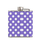 Weißer Polka-Pfoten Flachmann (Rückseite)