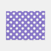 Weißer Polka-Pfoten Fleecedecke (Vorderseite (Horizontal))
