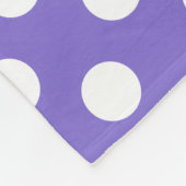 Weißer Polka-Pfoten Fleecedecke (Ecke)