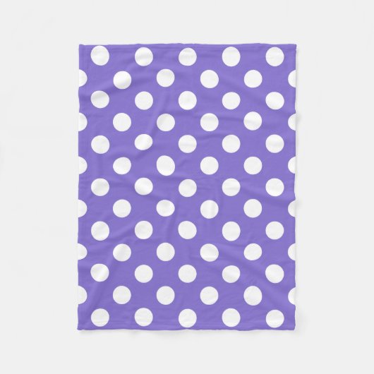 Weißer Polka-Pfoten Fleecedecke (Vorderseite)