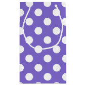 Weißer Polka-Pfoten Kleine Geschenktüte (Rückseite)