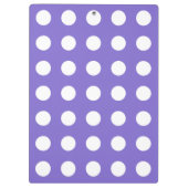 Weißer Polka-Pfoten Klemmbrett (Rückseite)