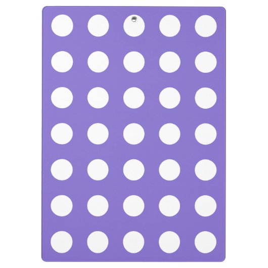 Weißer Polka-Pfoten Klemmbrett (Rückseite)