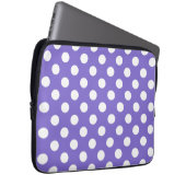 Weißer Polka-Pfoten Laptopschutzhülle (Vorne Rechts)