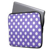 Weißer Polka-Pfoten Laptopschutzhülle (Vorderseite Links)