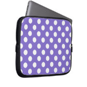 Weißer Polka-Pfoten Laptopschutzhülle (Vorne Rechts)