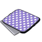 Weißer Polka-Pfoten Laptopschutzhülle (Vorne Knopf)