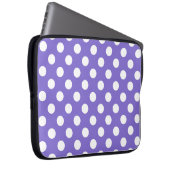 Weißer Polka-Pfoten Laptopschutzhülle (Vorne Rechts)