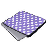 Weißer Polka-Pfoten Laptopschutzhülle (Vorne Knopf)