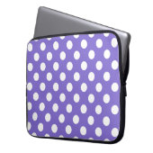 Weißer Polka-Pfoten Laptopschutzhülle (Vorderseite Links)