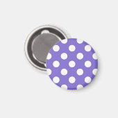 Weißer Polka-Pfoten Magnet (Vorderseite/Rückseite)