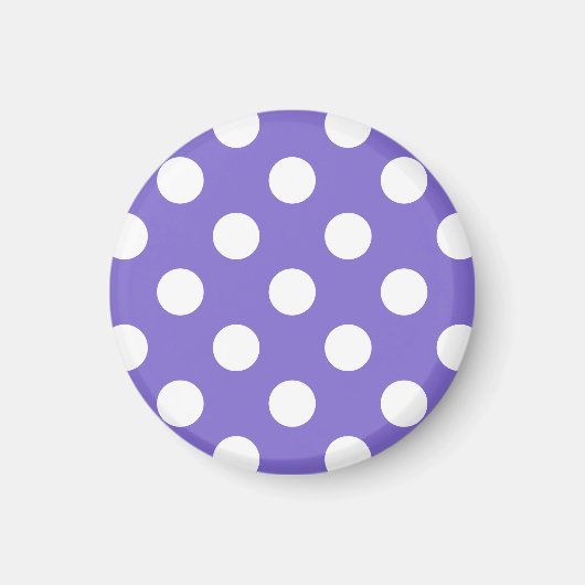 Weißer Polka-Pfoten Magnet (Vorne)