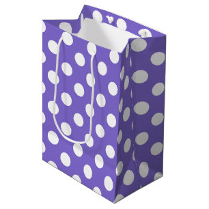 Weißer Polka-Pfoten Mittlere Geschenktüte