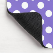 Weißer Polka-Pfoten Mousepad (Ecke)