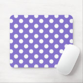 Weißer Polka-Pfoten Mousepad (Mit Mouse)