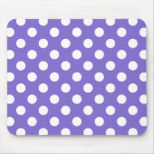 Weißer Polka-Pfoten Mousepad (Vorne)