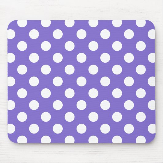 Weißer Polka-Pfoten Mousepad (Vorne)