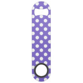 Weißer Polka-Pfoten Speed Flaschenöffner (Rückseite)