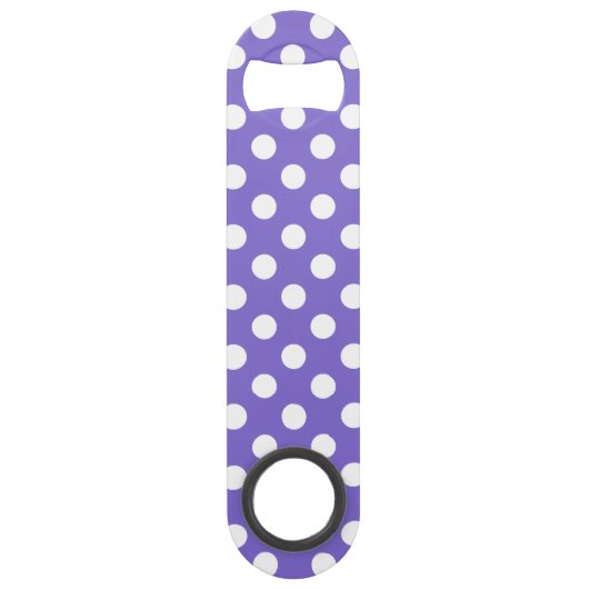 Weißer Polka-Pfoten Speed Flaschenöffner (Vorderseite)