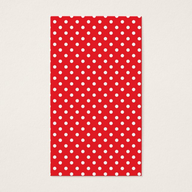 Weißer Polka-Punkt auf rotem Lesezeichen (Vorderseite)