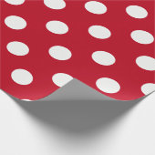 Weißer Polka-Punkt Geschenkpapier (Ecke)