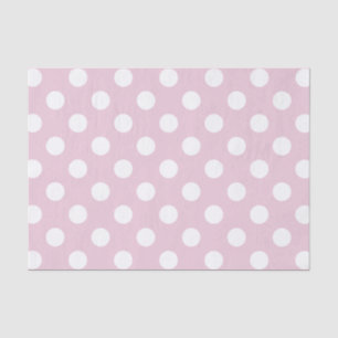Weißer Polka-Punkt im rosa Hintergrund Seidenpapier