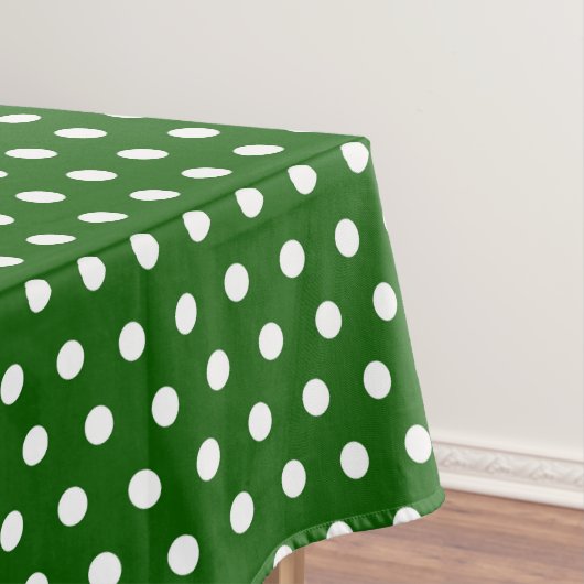 Weißer Polka-Punkt Tischdecke (Beispiel)