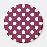 Weißer Polka-Punkte auf Bordeaux