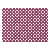 Weißer Polka-Punkte auf Bordeaux Tischdecke (Vorderseite (Horizontal))