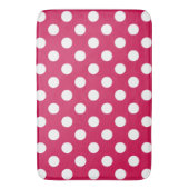 Weißer Polka-Punkte auf Cerealien Badematte (Vorderseite Vertikal)