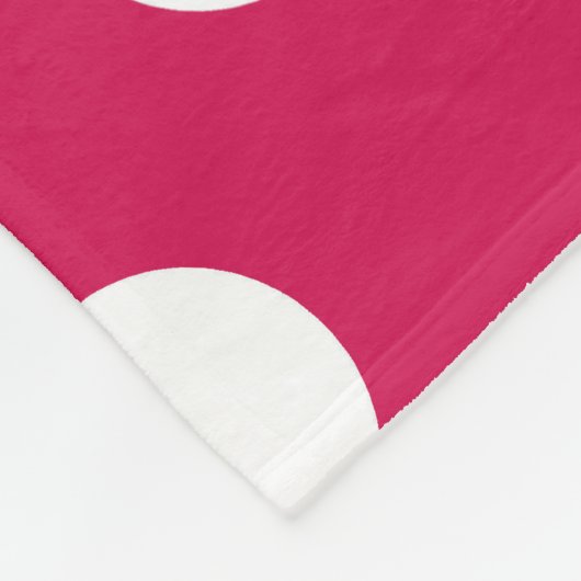 Weißer Polka-Punkte auf Cerealien Fleecedecke (Ecke)