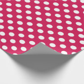 Weißer Polka-Punkte auf Cerealien Geschenkpapier (Ecke)