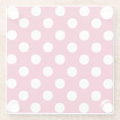Weißer Polka-Punkte auf Cerealien Glasuntersetzer (Rückseite)